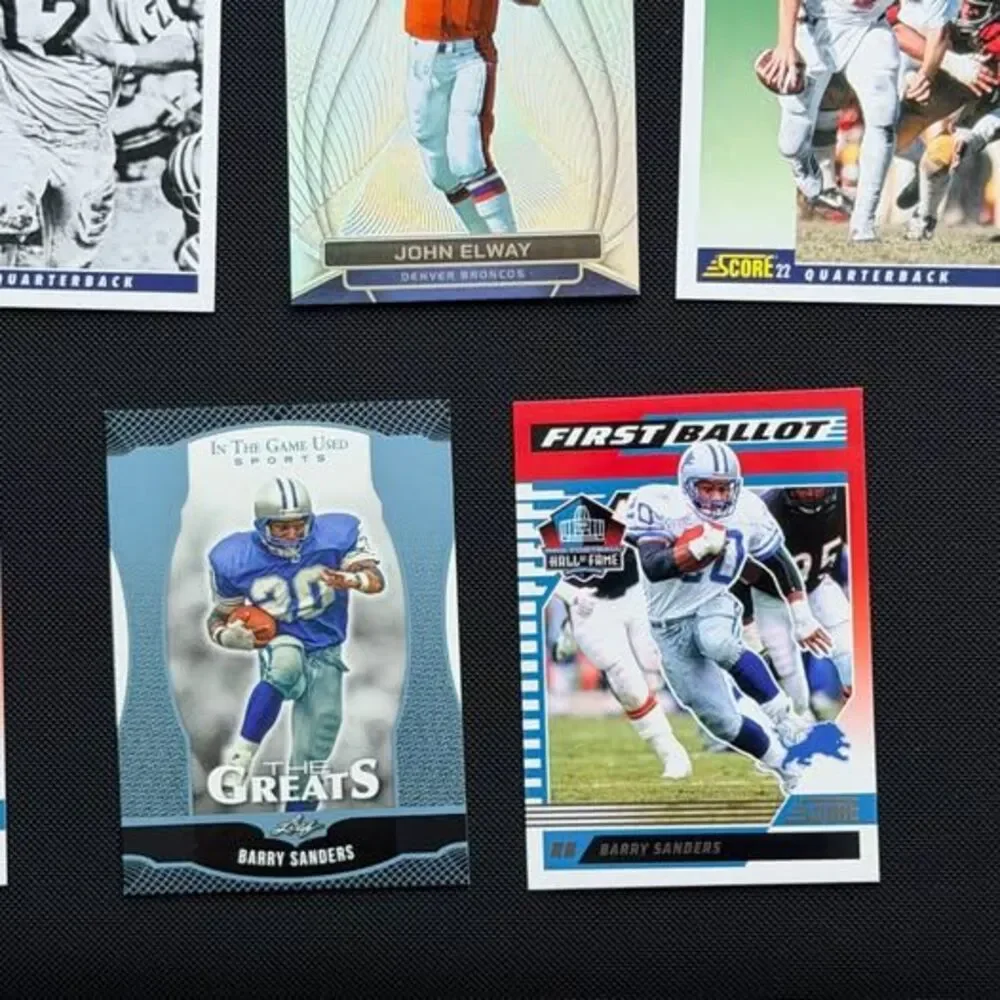 NFL Hall of Fame Football Card Lot – 15 Cards | Bo Jackson, Barry Sanders, Joe M